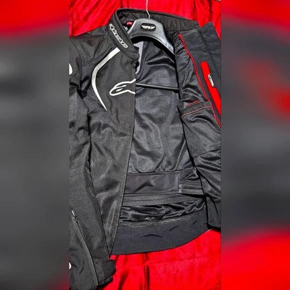 ALPINESTARS Stella T-JAWS WP Motorcycle Jacket Size M Black/White